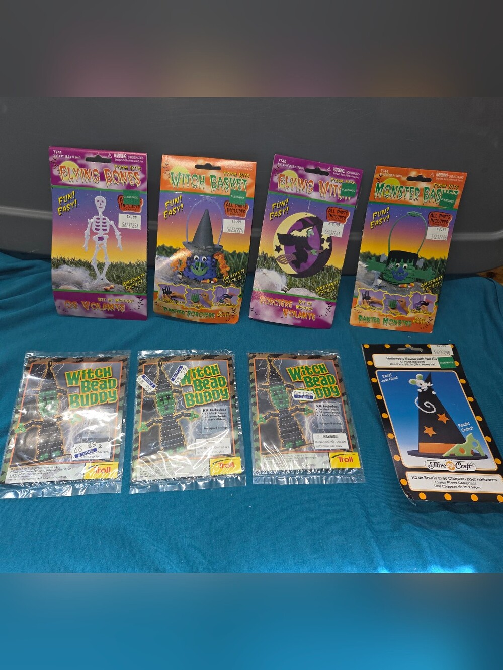 Vintage 90's Halloween Craft Kits - Foam & Beads